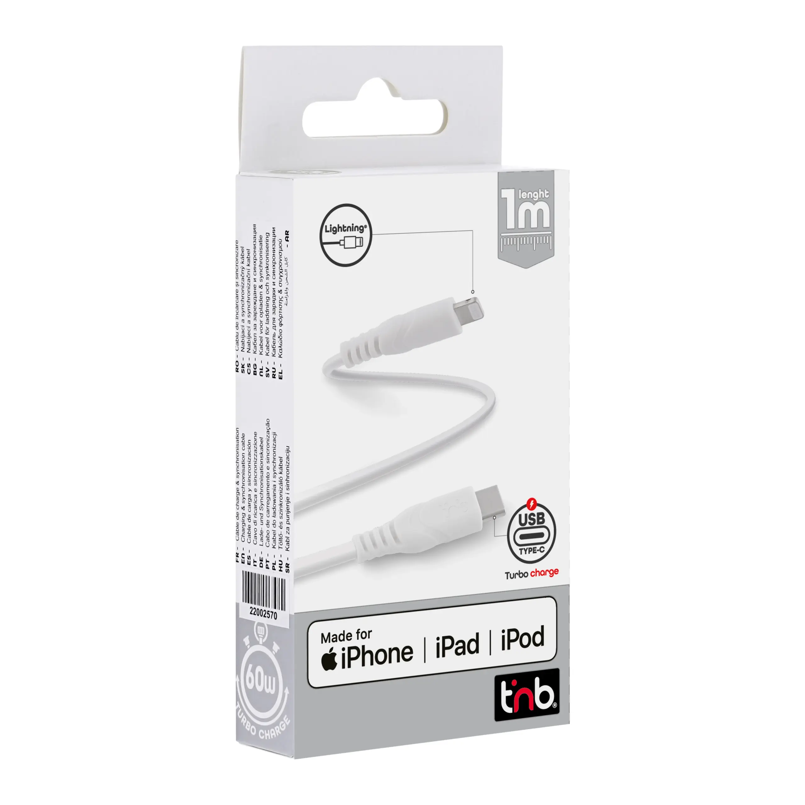 TNB Lightning/USB-C cable 1m
