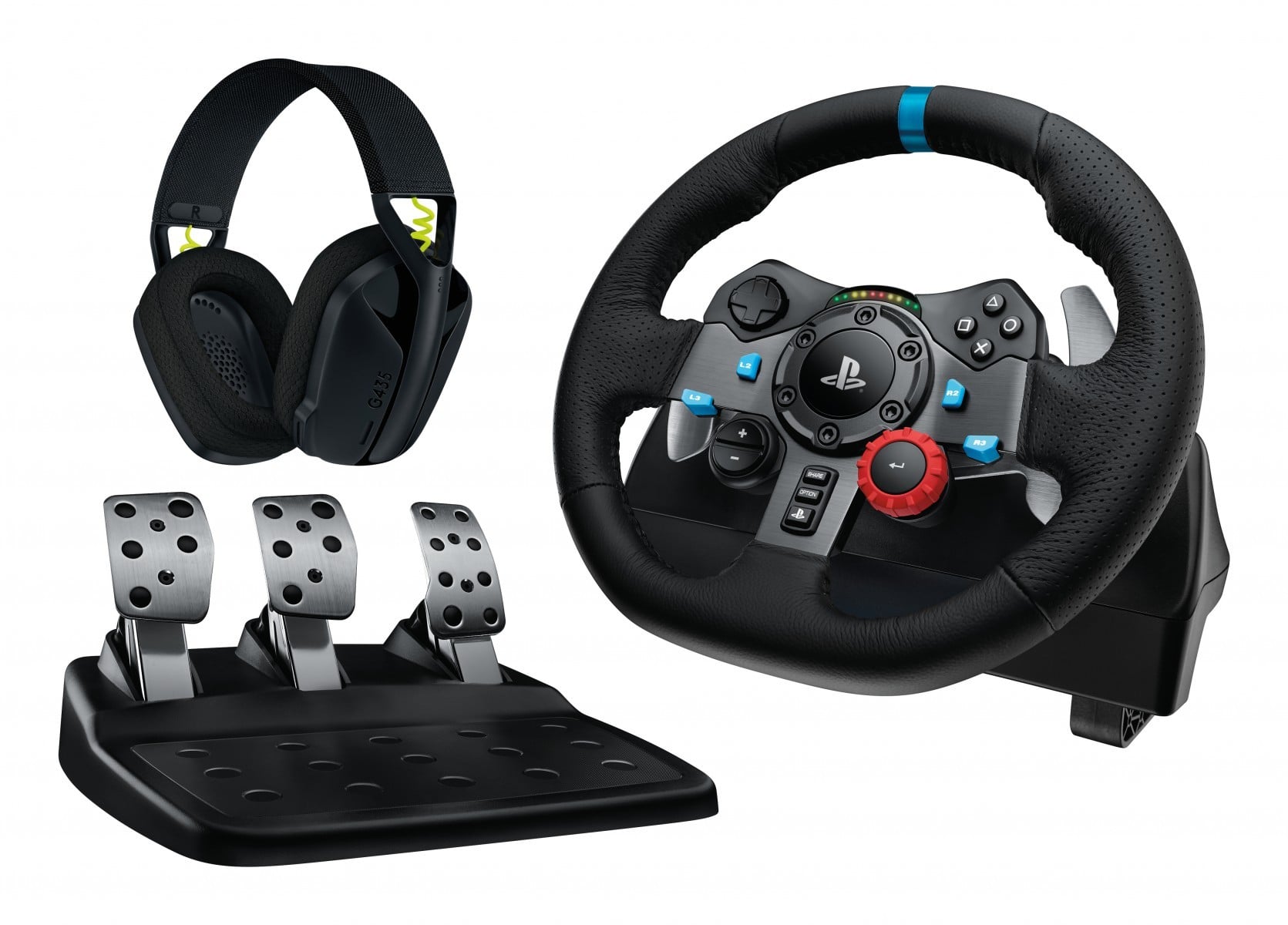 LOGI G29 EU+G435 Black Gaming Controller
