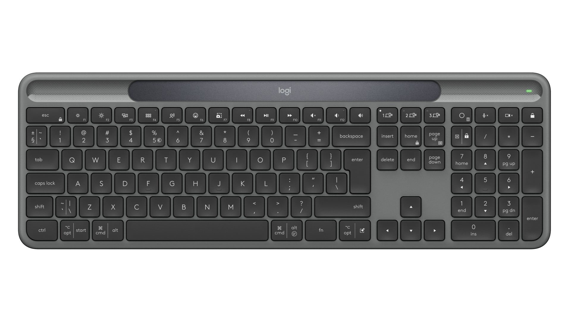 LOGI Slim Solar+ Keyboard Graphite (US)