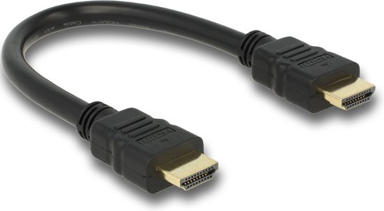 DeLOCK 83352 HDMI kabel 0,25 m HDMI Type A (Standaard) Zwart