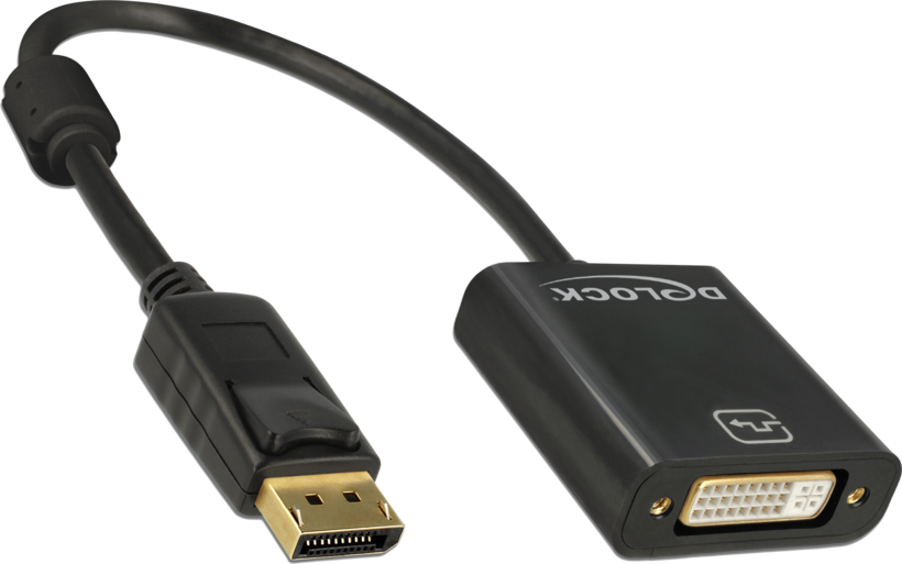 DeLOCK 62601 video kabel adapter 0,2 m DisplayPort DVI-I Zwart