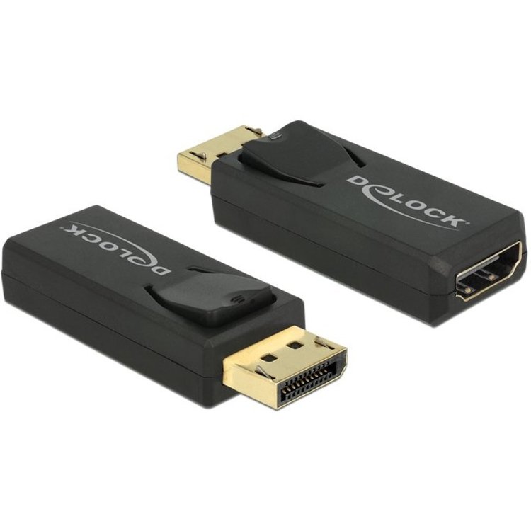 DeLOCK 65571 tussenstuk voor kabels Displayport 1.2 HDMI Zwart