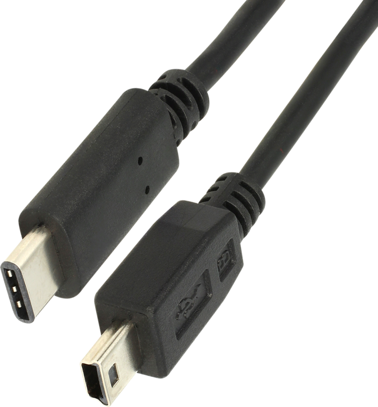 DeLOCK 83603 USB-kabel USB 2.0 1 m USB C Mini-USB B Zwart