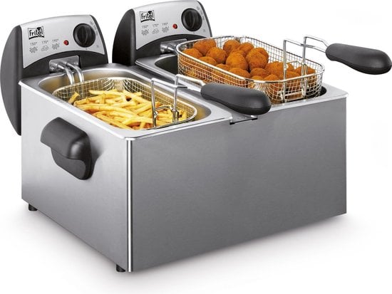 FR 1355-DUO INOX DUBBELE FRITEUSE / TWEE KEER 3 LITER / TWEE KEER 2200WVERMOGEN