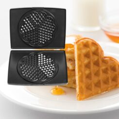 SET BAKPLATEN VOOR HET MAKEN VAN HARTJESWAFELS GESCHIKT VOOR EENWAFELIJZER OF BAKTOESTEL