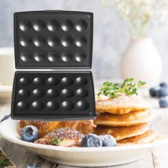 SET BAKPLATEN GESCHIKT VOOR HET MAKEN VAN 15 POFFERTJES OF BLINI /SPECIAAL ONTWORPEN VOOR DEZE TOEPASSING