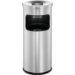 Waste basket with ashtray Safe round