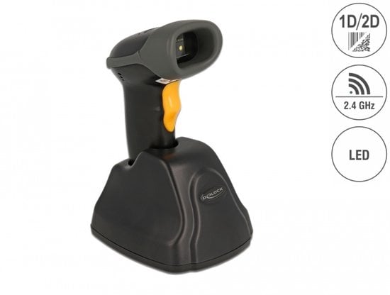DeLOCK 90518 barcode-lezer Draagbare streepjescodelezer 1D/2D CMOS Zwart