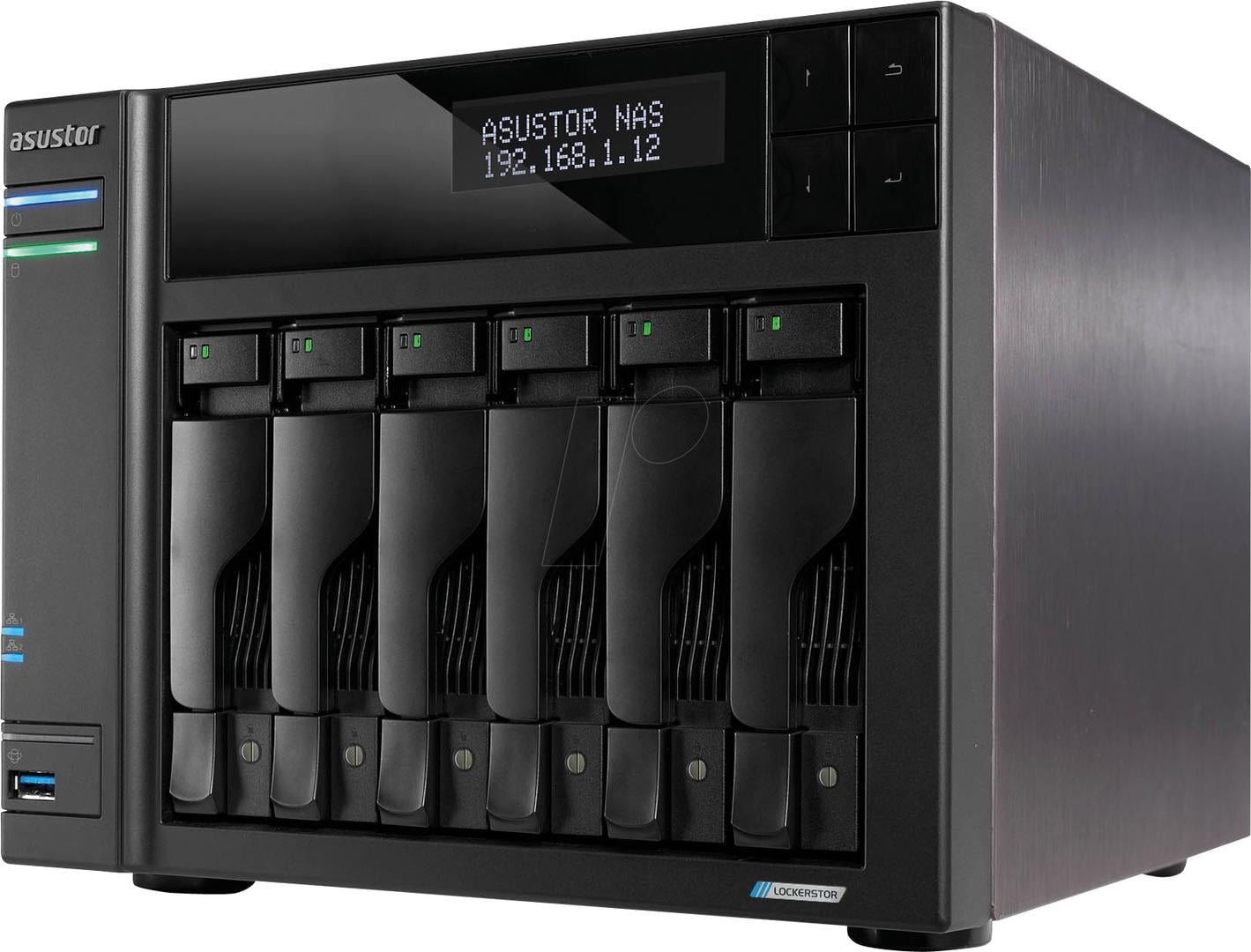 Asustor LOCKERSTOR 6 NAS Desktop Intel® Celeron® N5105 8 GB DDR4 HDD ADM Zwart