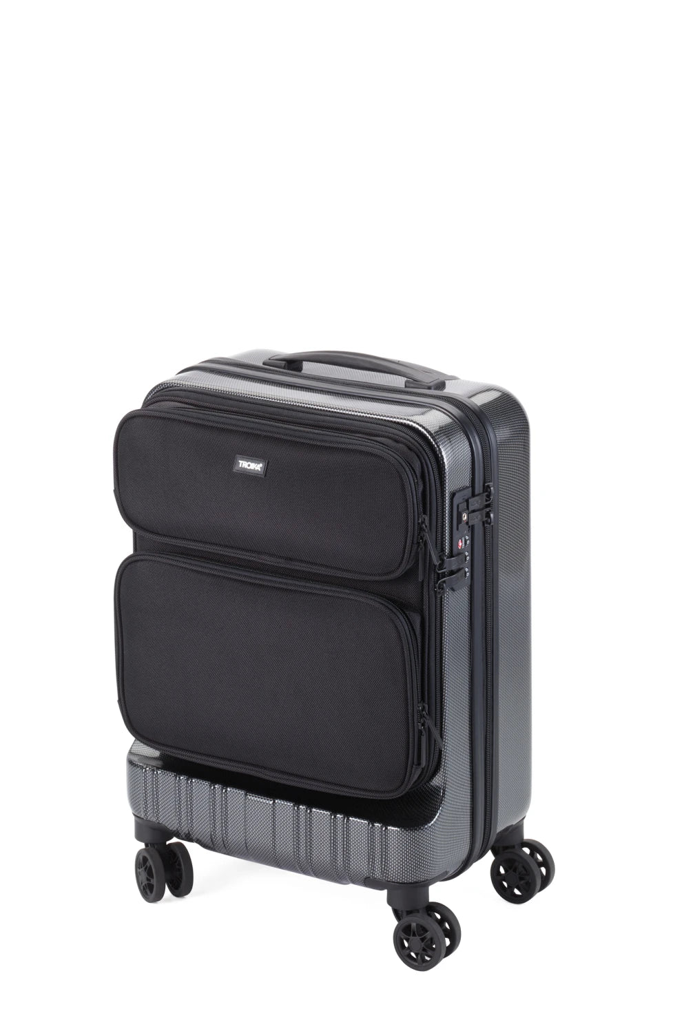 TROIKA LUG02/CB bagage Trolley Harde schaal Grijs 47 l Acrylonitrielbutadieenstyreen (ABS), Nylon, Polycarbonaat (PC)