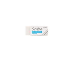 DELI Radiergummi SCRIBE, PVC frei, 4x1,7x1,2cm wit 4 stuks