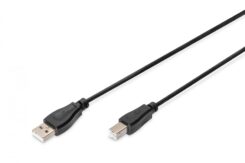DIGITUS USB connection cable - type A - B M/M - 1.8m - USB 2.0 suitable - Black