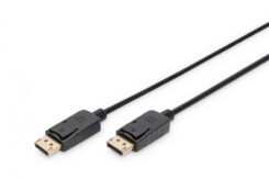 DIGITUS DisplayPort connection cable - DP M/M - 3m - w/interlock - Ultra HD 4K - Black