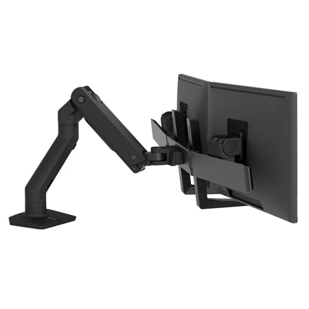 ERGOTRON HX Desk Dual Monitor Arm - Two Monitor Mount - Max. 32 inch screen - Matte Black
