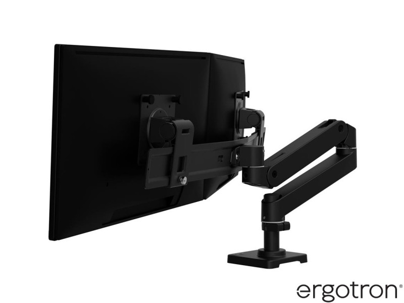 ERGOTRON LX Pro Desk Dual Direct Arm - Two Monitor Mount - Max. 27 inch screen - Black