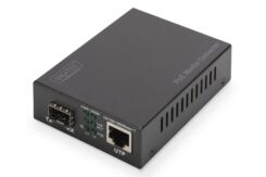 DIGITUS Gigabit Ethernet PoE+ Media Converter - SFP SFP Open Slot - 802.3at - 30W - without SFP module