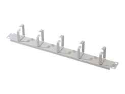 DIGITUS 1U cable management panel 5x cable rings 40x60 mm - Grey