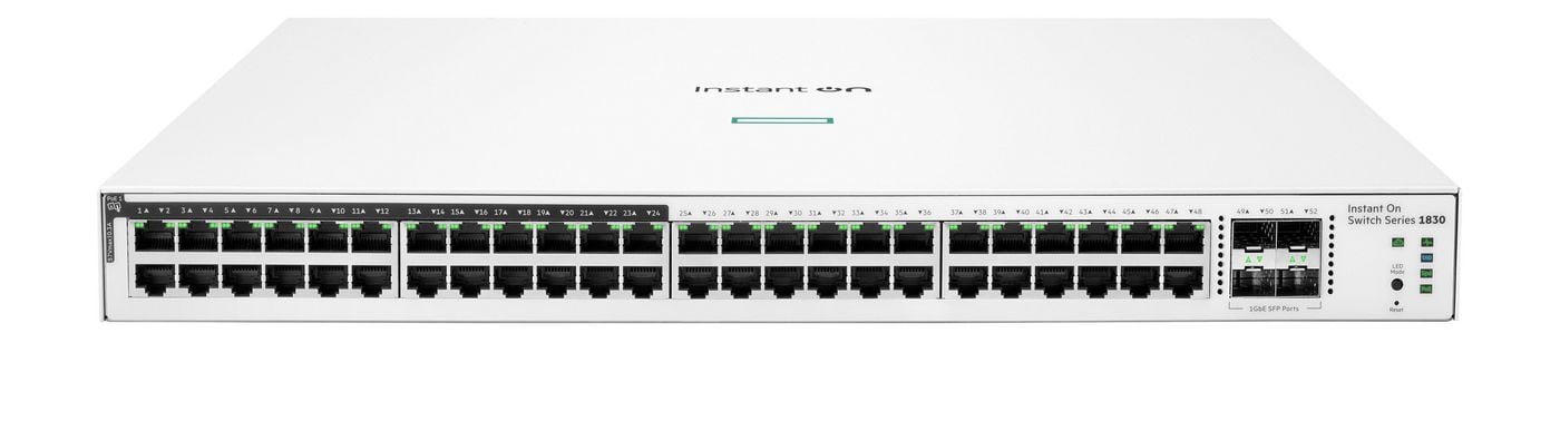 HEWLETT PACKARD ENTERPRISE Aruba Instant On 1830 48G 24p Class4 PoE 4SFP 370W Switch