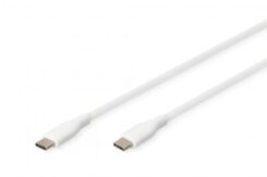 DIGITUS Silicone Charging cable - USB-C to USB-C - 0,5m - 60W - White