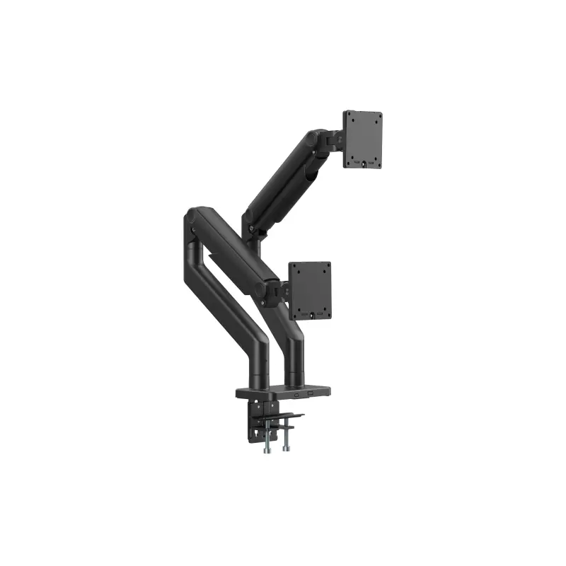 DIGITUS Dual Monitor Mount - 2x 45inch - Max 2x 20 kg - Mechanical Spring - VESA 75 x 75 - 100 x 100 - Black