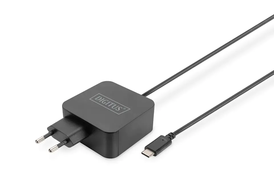 DIGITUS Notebook charger - 1.2 M - USB-C - 65W - Black
