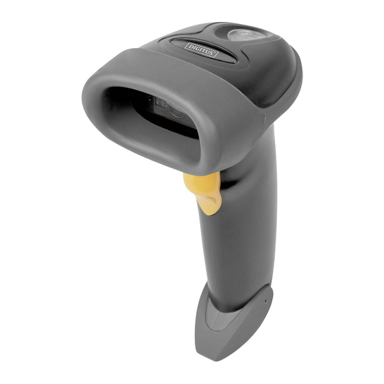 DIGITUS 2D Barcode Scanner - bi-directional 200 scans/sec - 2 m USB-RJ45 Cable - with holder