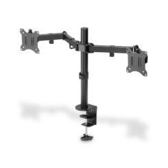 DIGITUS Dual Monitor Clamp Mount 15-32inch - Max Weight 2 x 8 kg - Black