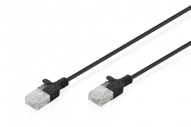 DIGITUS CAT 6 U-UTP slim patch cord - Cu - LSZH AWG 32/7 - Length 1.5m - Black