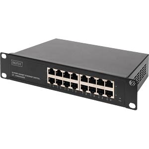 DIGITUS 10inch Gigabit Ethernet Switch - 16-Port - Unmanaged