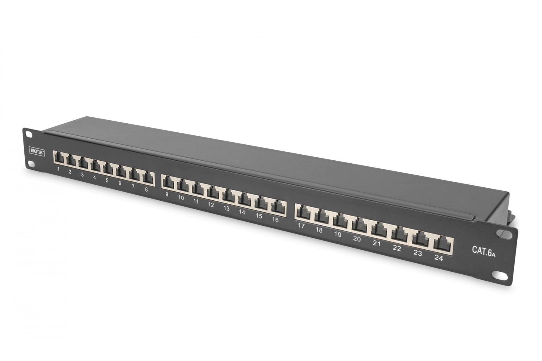 DIGITUS CAT 6A Patch Panel - shielded - 1U - 24-port
