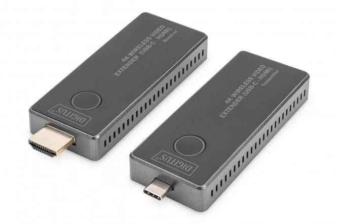 DIGITUS 4K Wireless AV Extender Set - 30m - USB-C - HDMI