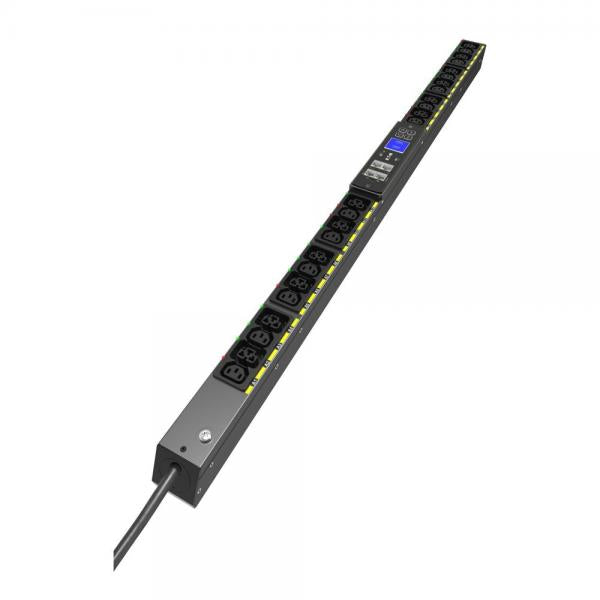 EATON Managed G4 Rack PDU, 0U, 22.5U, C20 input, 3m cord, 1ph, 3.7kW, 16A, 200-240V, 24 outlets (12)C13, (12)C39