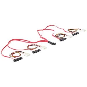 DeLOCK Cable mini SAS 36pin to 4x SAS 29pin SCSI-kabel Rood 0,5 m