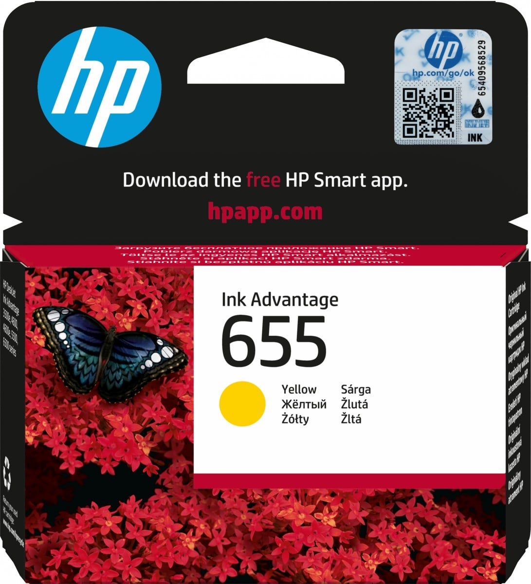 HP 655 Yellow Ink Cartridge EU