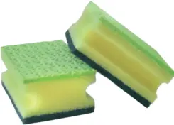 Spontex 4008600191544 spons Rechthoekig Fleece, Spons Groen, Geel 6 stuk(s)