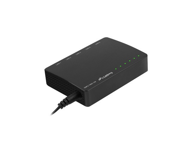 Lanberg DSP2-1005-12V netwerk-switch Unmanaged Gigabit Ethernet (10/100/1000) Zwart