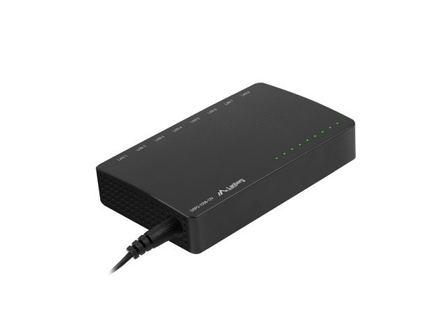 Lanberg DSP2-1008-12V netwerk-switch Unmanaged Gigabit Ethernet (10/100/1000) Zwart