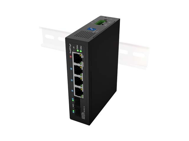LANBERG Switch ILGE-4P-2S-90 Light Indus.PoE 1xBT 3xAT 2xSFP