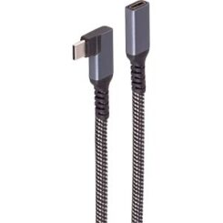 Shiverpeaks USB-C Verlängerungskabel 3.2 90° PD Textil 0,5m