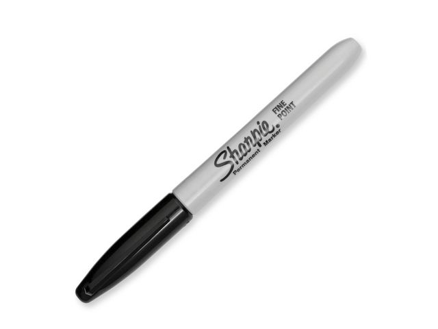 Sharpie Fine markeerstift 24 stuk(s) Fijne punt Zwart