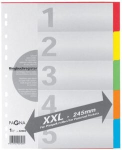 Pagna 32006-20 indextab Numerieke tabbladindex Karton Meerkleurig