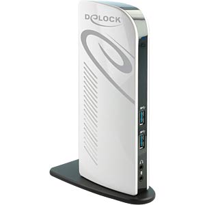 DeLOCK 87771 laptop dock & poortreplicator Bedraad Zwart, Wit