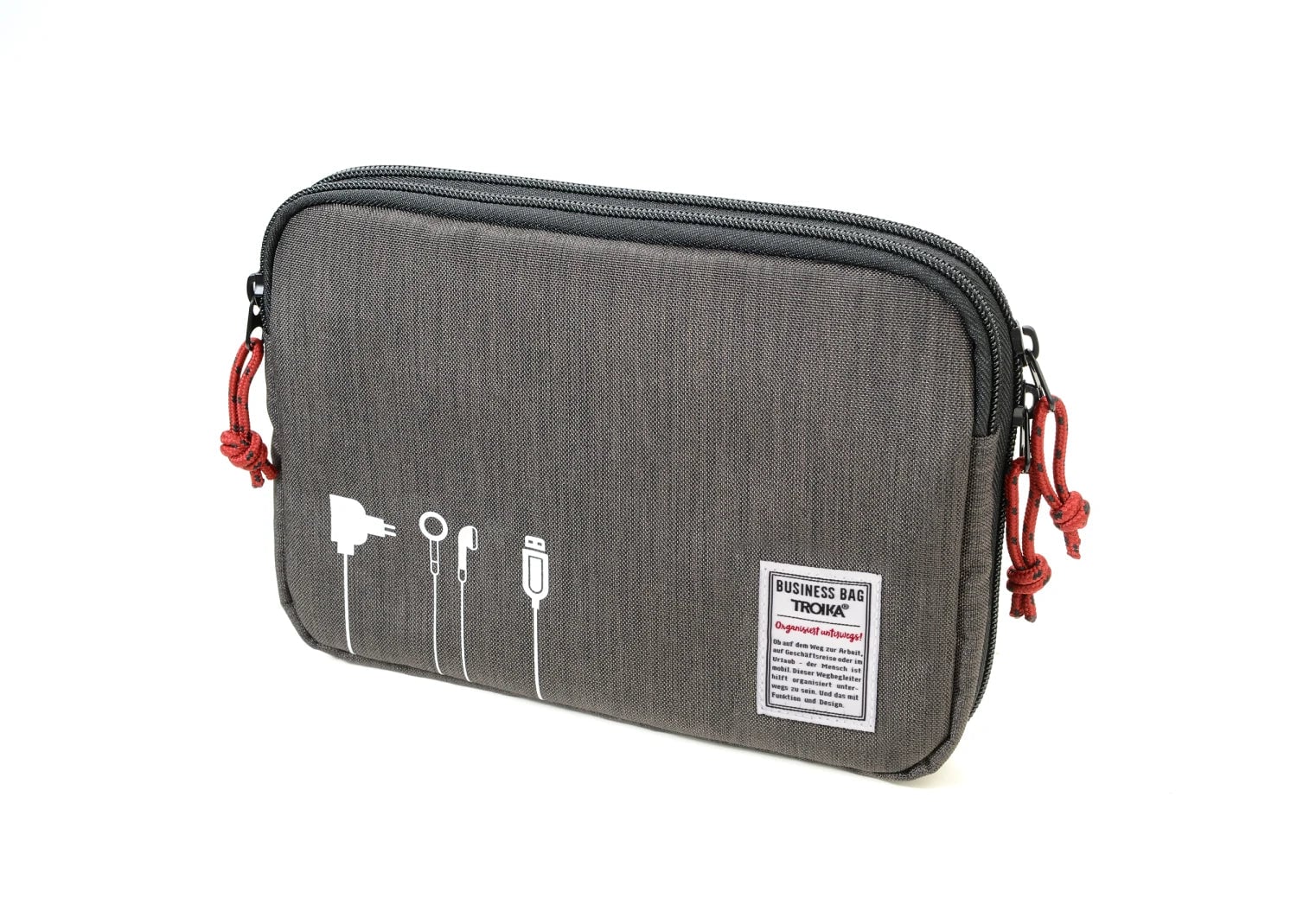 TROIKA BUSINESS TECH POUCH 2 persoonlijke organizer Polyester Zwart, Grijs