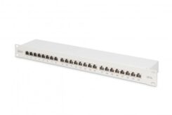 DIGITUS CAT 6A Patch Panel - 19inch - shielded - 1U - 24-port - 8P8C - Grey