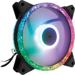 Inter-Tech RS-071 RGB Computer behuizing Ventilator 12 cm Zwart, Wit