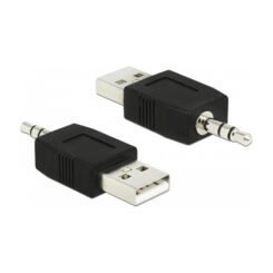 DeLOCK 66069 tussenstuk voor kabels USB A 3,5 Zwart