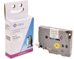 G&G 18770 labelprinter-tape Goud op wit TZe