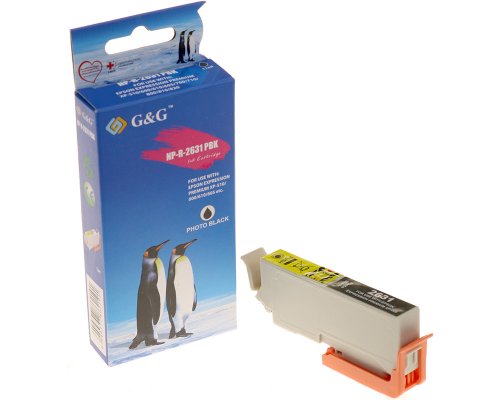 G&G Tinte komp. met Epson 26XL/T2631/C13T26314012 XL-FotoBK