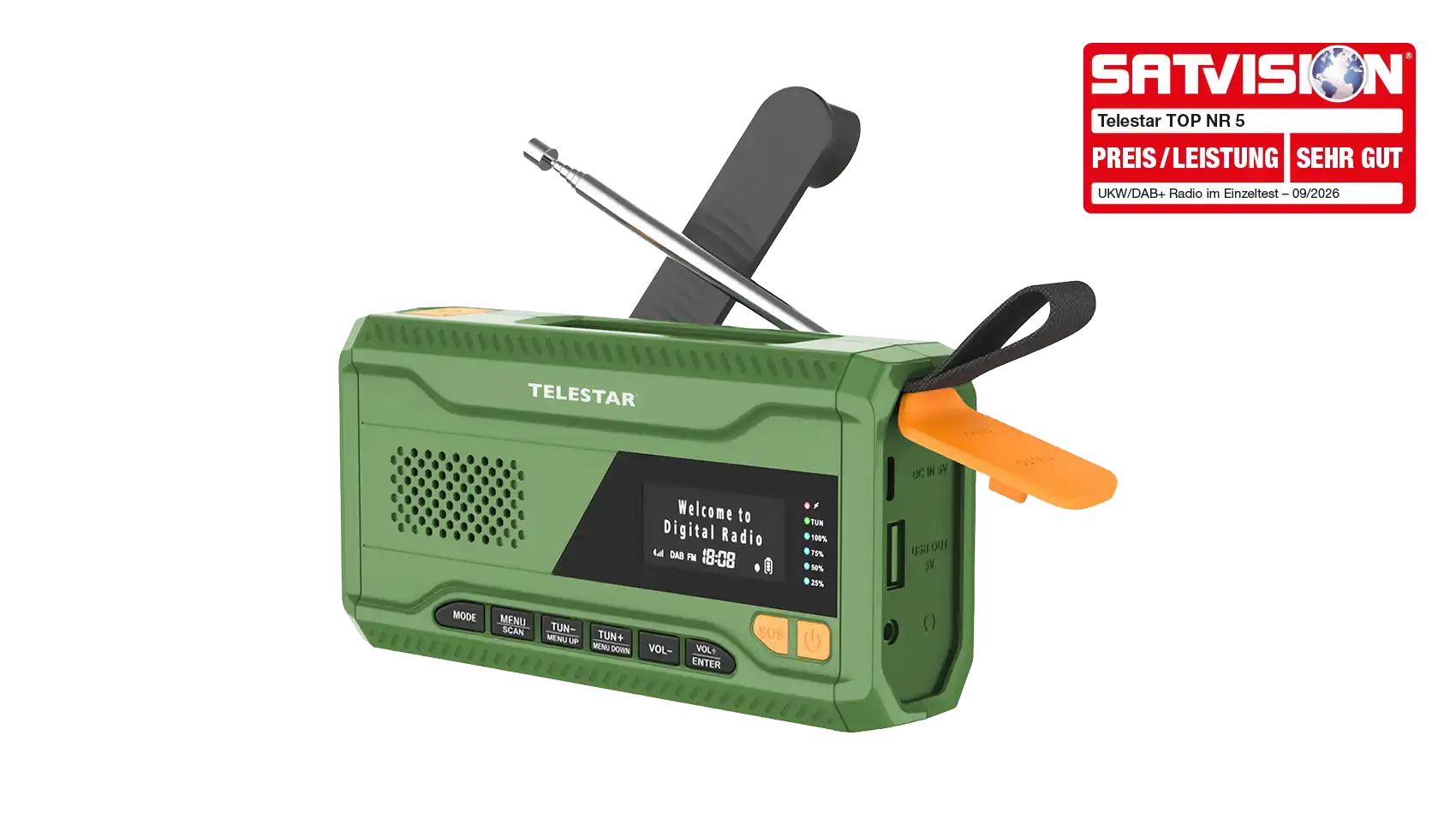 Telestar 5700011 Draagbaar Groen