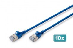 Digitus DK-1632-A-003S-B-10 netwerkkabel Blauw 0,3 m Cat6a F/FTP (FFTP) Rond
